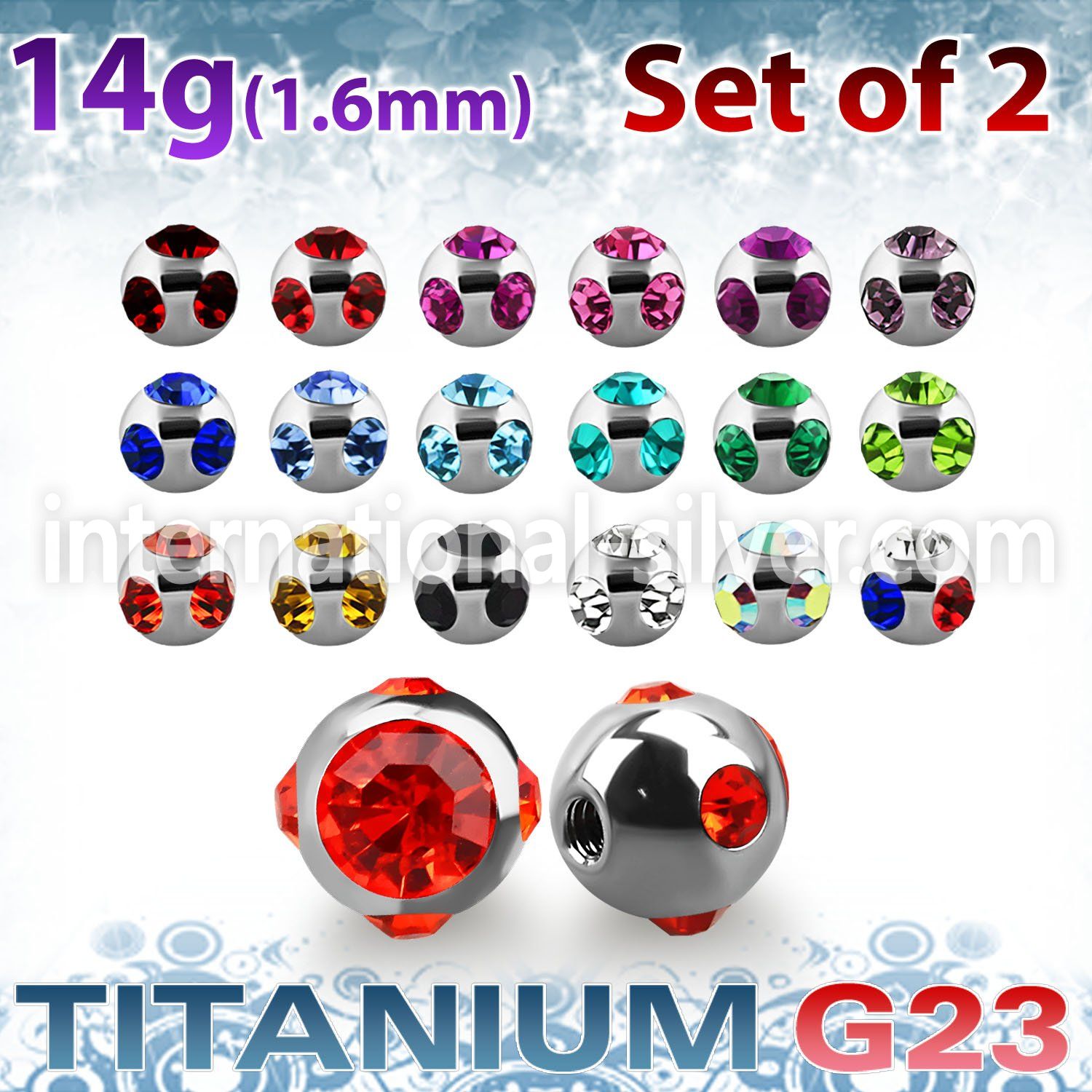 xumjb6 loose body jewelry parts titanium g23 implant grade belly button