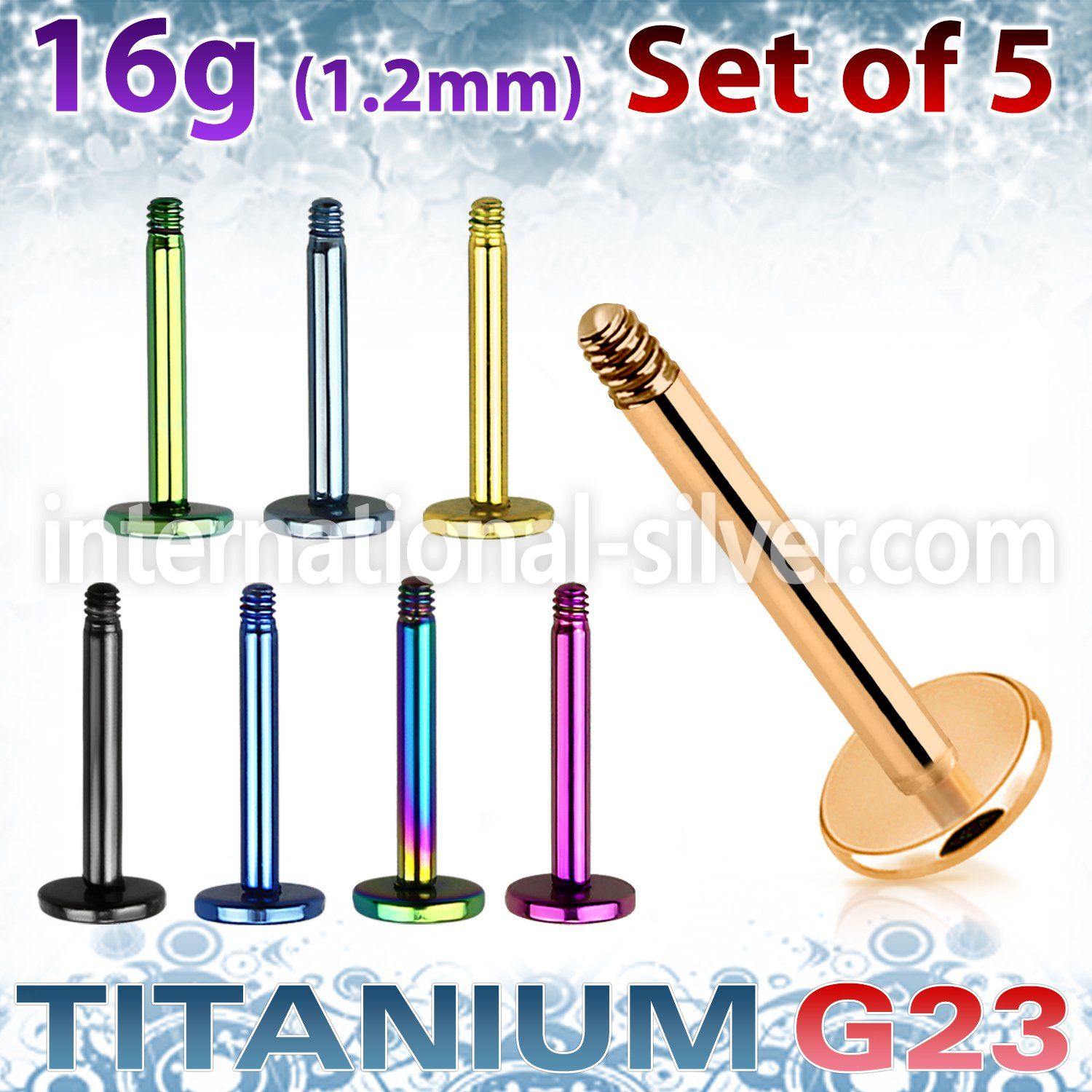 xutlb16 loose body jewelry parts anodized titanium g23 implant grade belly button