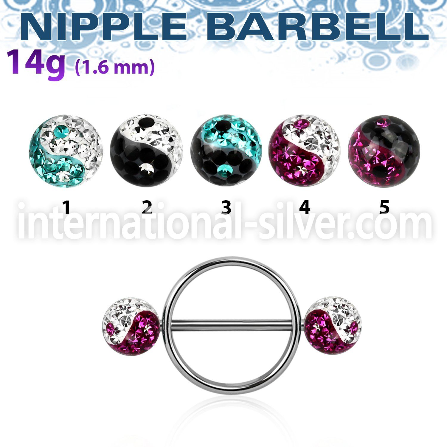 yfrnpe8 straight barbells surgical steel 316l nipple