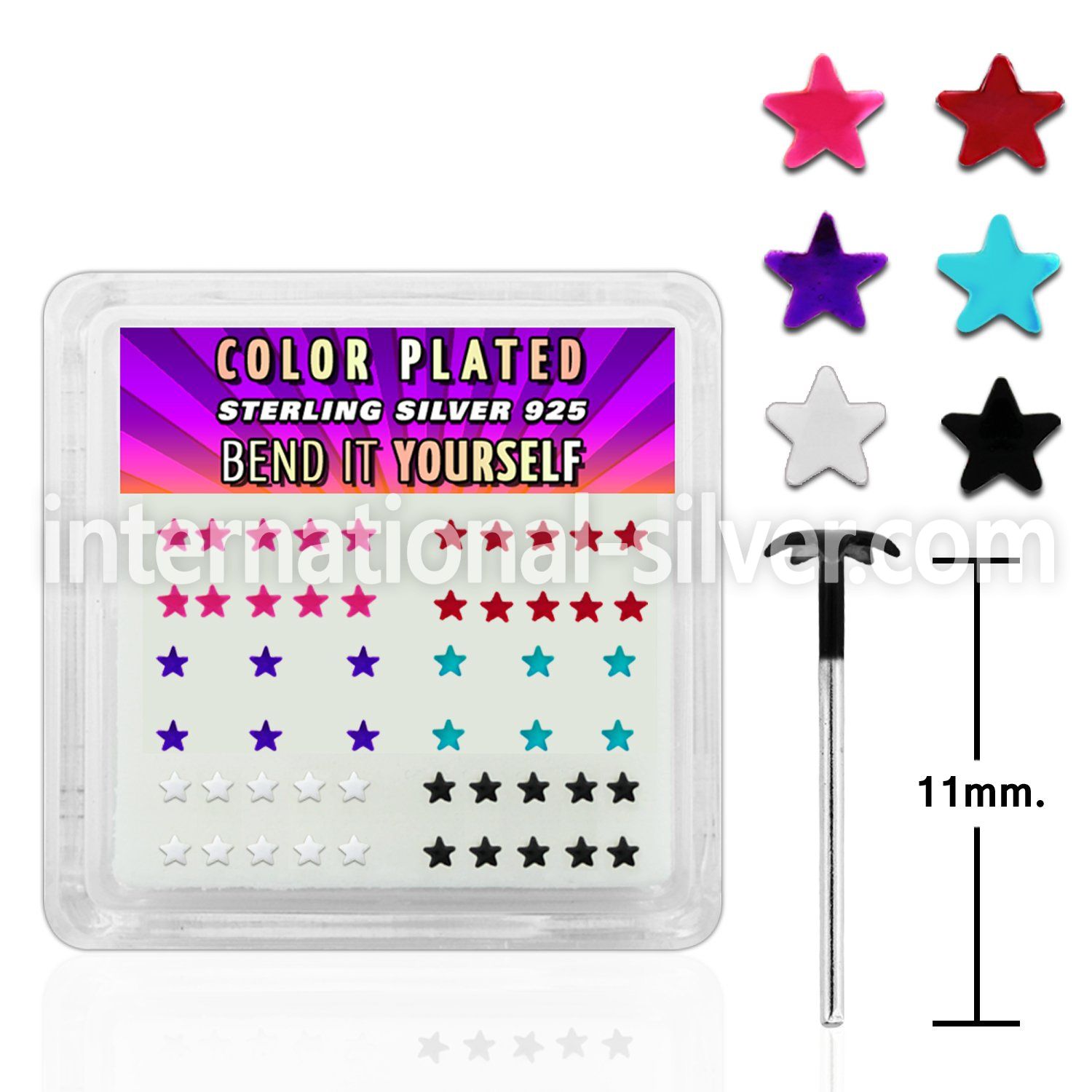 yxpsar bend it to fit nose studs silver 925 nose