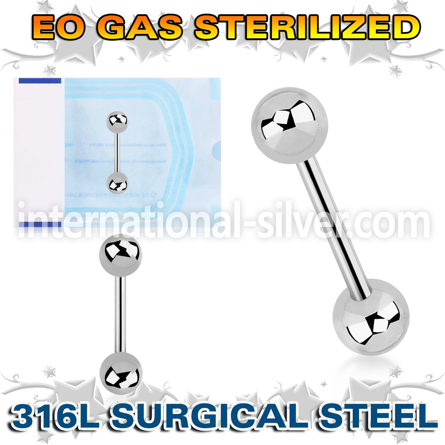 zbbg straight barbells surgical steel 316l tongue