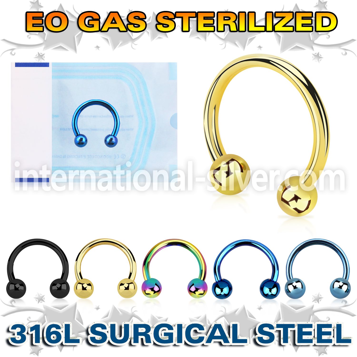 zcbetb sterilized pvd plating steel horseshoe two balls
