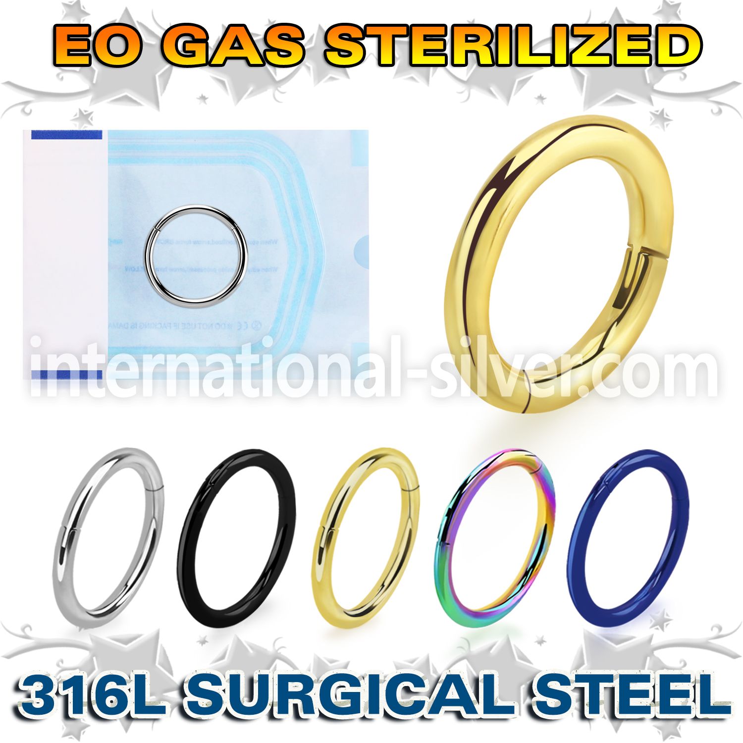 zsegh surgical steel segment hoop eo gas