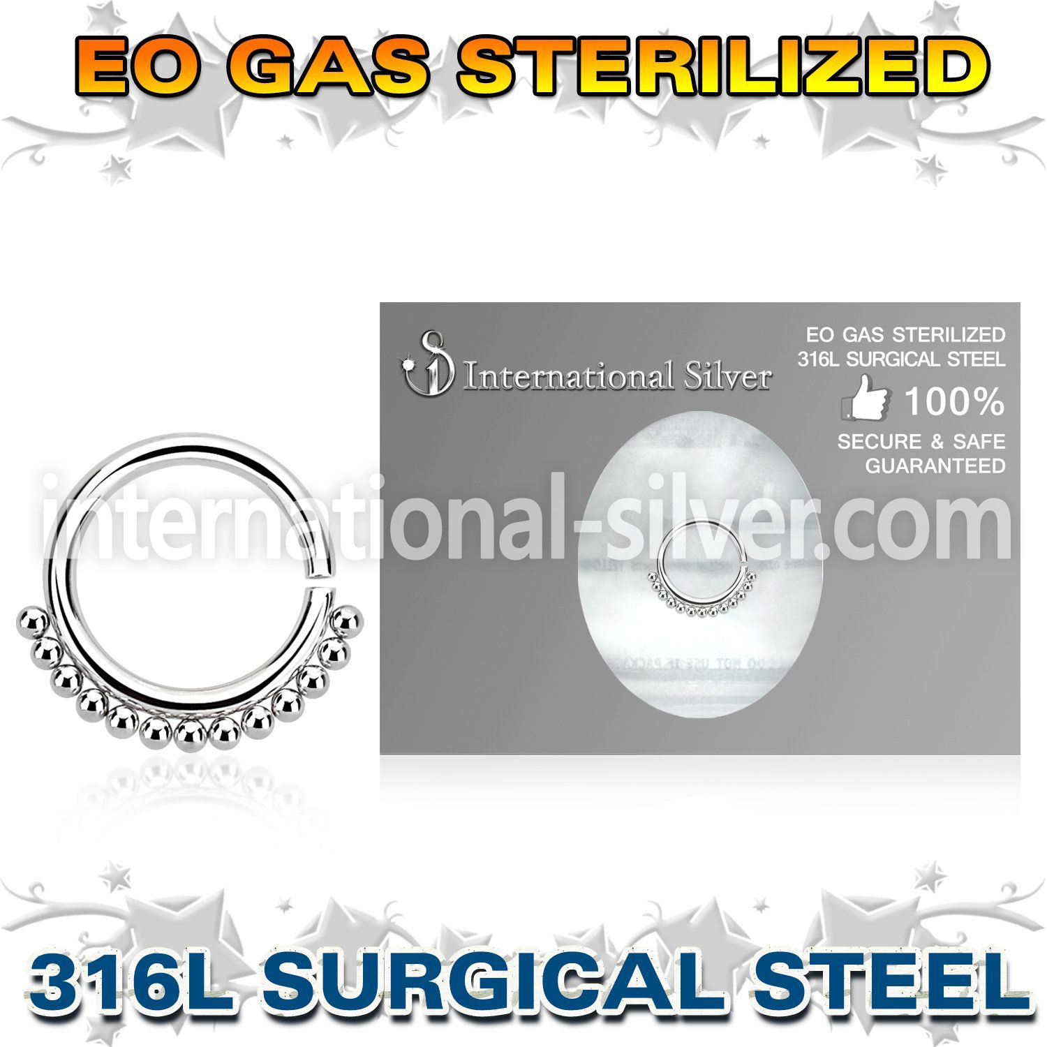 zsepn sterilized bendable steel septum ring lining balls