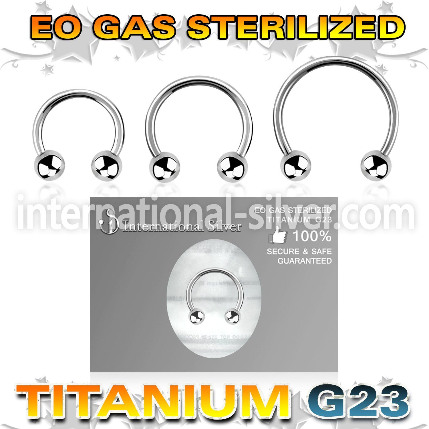zucbeb4 sterilized titanium horseshoe 16g balls