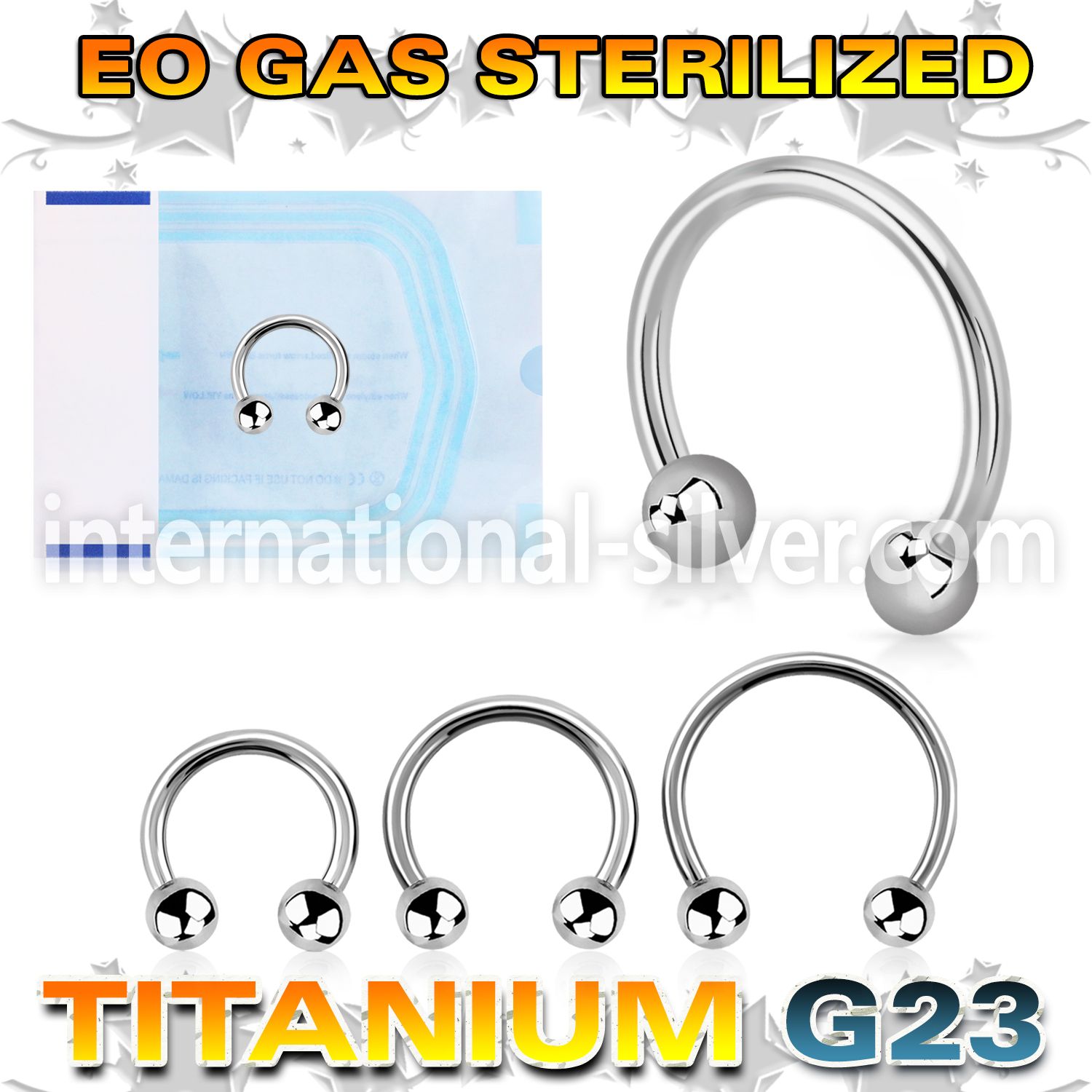 zucbeb horseshoes titanium g23 implant grade belly button