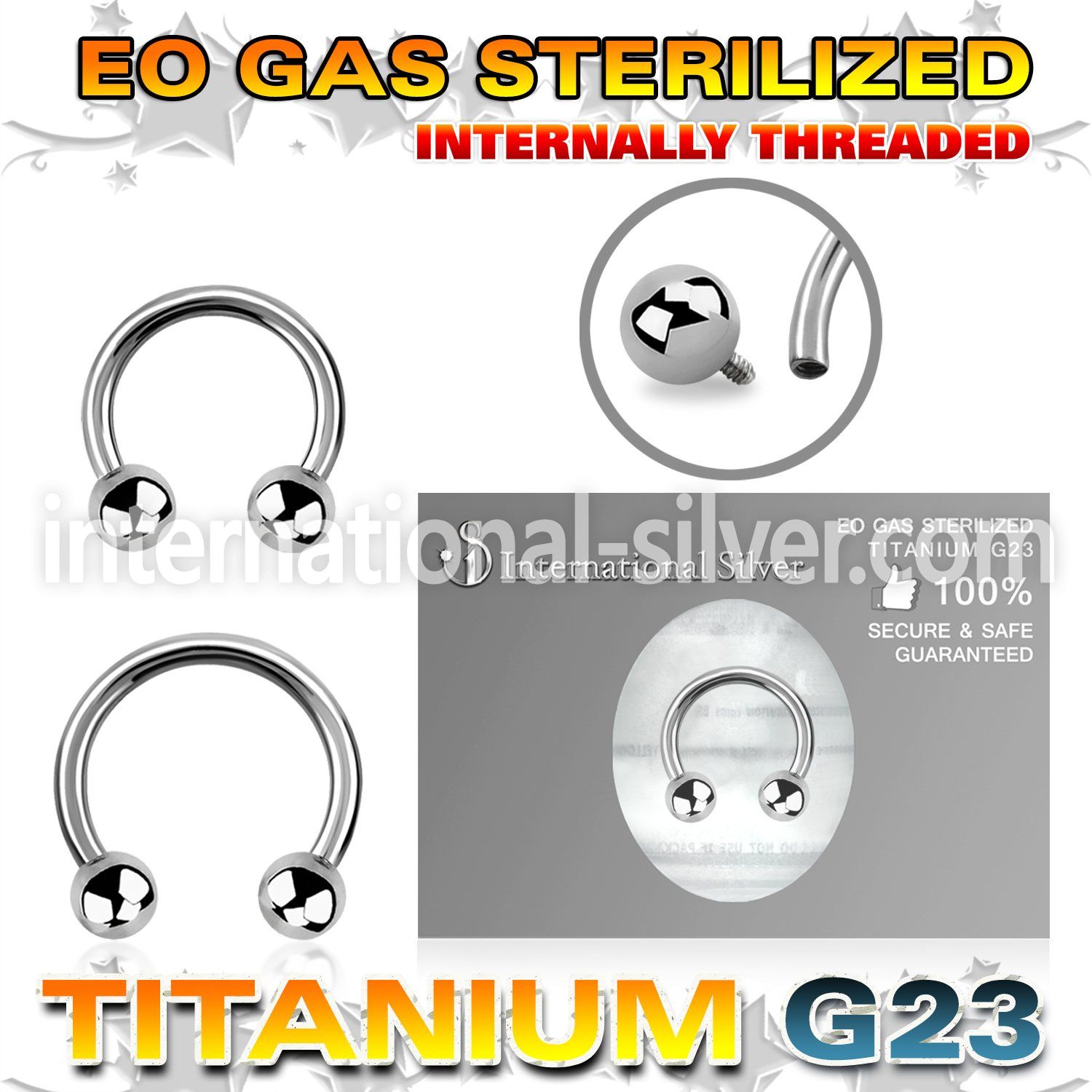 zucbebin sterilized titanium horseshoe balls internal