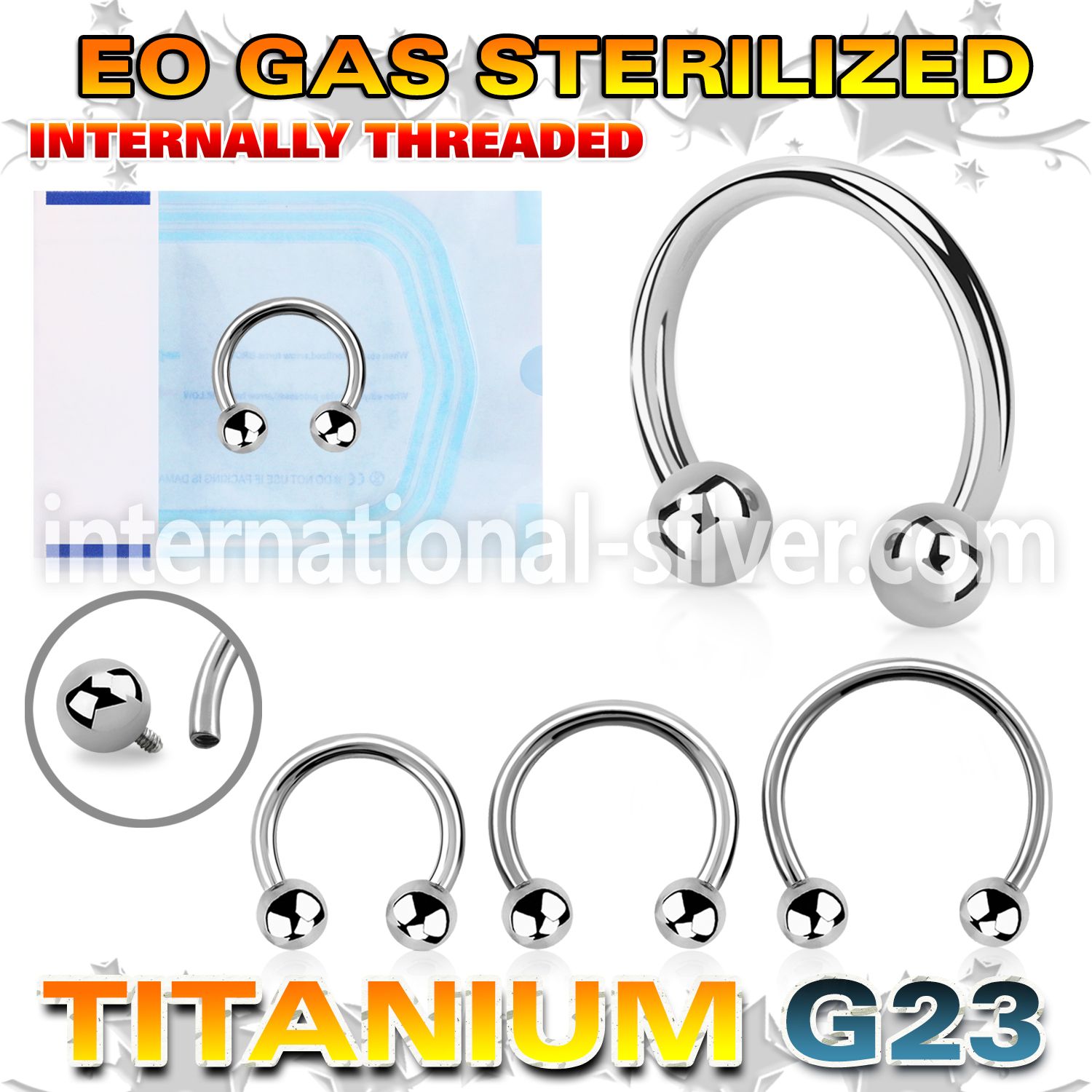 zucbebin sterilized titanium horseshoe balls internal