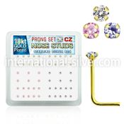 18nszbm l shape nose studs silver 925 nose