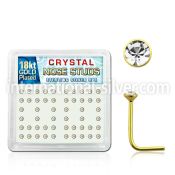 18s14xc l shape nose studs silver 925 nose