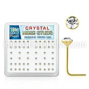 18s19xc l shape nose studs silver 925 nose