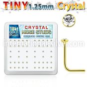 18s6xc l shape nose studs silver 925 nose