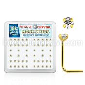 18sp14xc l shape nose studs silver 925 nose