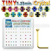 18sp6xm l shape nose studs silver 925 nose