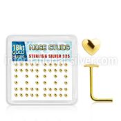 18sxvhr l shape nose studs silver 925 nose