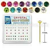 18y14xm bend it to fit nose studs silver 925 nose