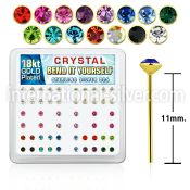 18y19xm bend it to fit nose studs silver 925 nose