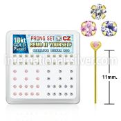 18yz25xm bend it to fit nose studs silver 925 nose