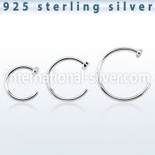 agcln20 nose hoop silver 925 nose