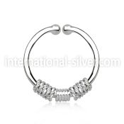 agsep12e fake illusion body jewelry silver 925 septum