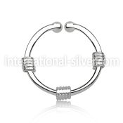 agsep12h fake illusion body jewelry silver 925 septum