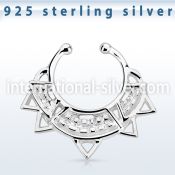 agsepd10 fake illusion body jewelry silver 925 septum