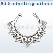 agsepd11 fake illusion body jewelry silver 925 septum