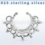 agsepd12 fake illusion body jewelry silver 925 septum