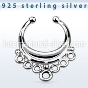 agsepd1 fake illusion body jewelry silver 925 septum
