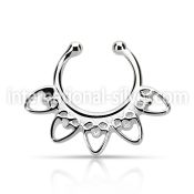 agsepd6 fake illusion body jewelry silver 925 septum