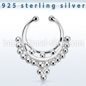 agsepd9 fake illusion body jewelry silver 925 septum
