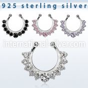 agsepz1 fake illusion body jewelry silver 925 septum