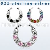 agsepz2x fake illusion body jewelry silver 925 septum