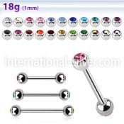 bb18jb3 surgical steel barbells eyebrow helix intim tragus piercing