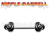 bb2ros straight barbells surgical steel 316l nipple