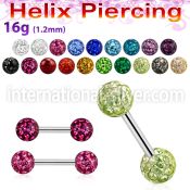 bber24 straight barbells surgical steel 316l eyebrow