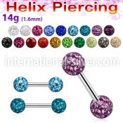 bber25 straight barbells surgical steel 316l eyebrow