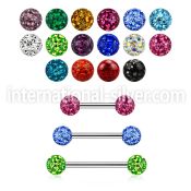 bbfr3ss surgical steel 16g barbell eyebrow helix piercing