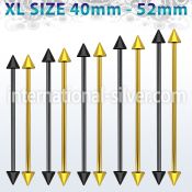 bbitcnxl straight barbells anodized surgical steel 316l 