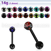bbkc3 straight barbells anodized surgical steel 316l tongue