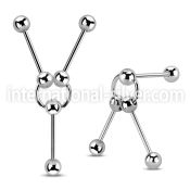 bbsl2d surgical steel 14g barbell ear others piercing