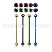 bbt5c straight barbells anodized surgical steel 316l tongue