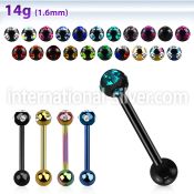bbtc3 straight barbells anodized surgical steel 316l tongue