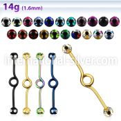 bbtck straight barbells anodized surgical steel 316l tongue