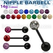 bbtfr6 straight barbells anodized surgical steel 316l tongue