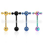 bbtspn straight barbells anodized surgical steel 316l tongue