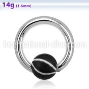 bcae5 hoops captive rings surgical steel 316l with acrylic parts labrets chin