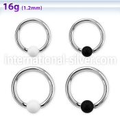bceaa3 hoops captive rings surgical steel 316l with acrylic parts nose