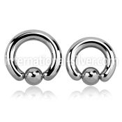 bcr2 hoops captive rings surgical steel 316l ear lobe