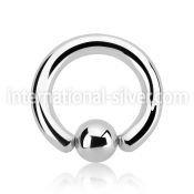 bcr6g hoops captive rings surgical steel 316l ear lobe